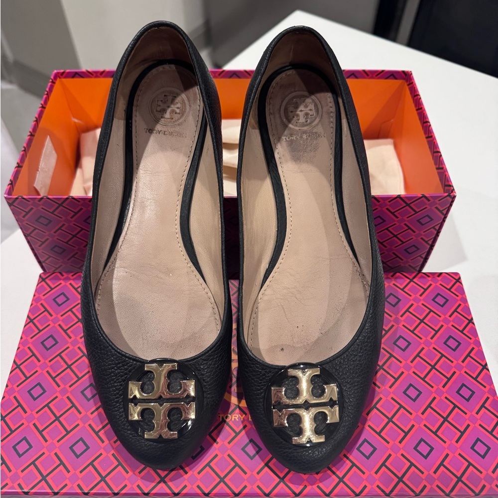 Tory Burch Claire Ballet Flats Black Size 8